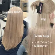 【🫧超話題トリートメント付🫧】ケア込Wカラー➕バイカルテトリートメント➕炭酸スパ👱🏻‍♀️🤍