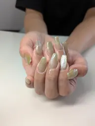 ハンドワンカラー🧡オフ無料✨️フラッシュ or マグネット or ラメ可能