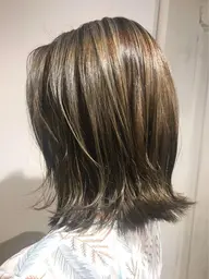 🦩トレンドカラー🦩白髪もオシャレに♡馴染ませハイライト+透明感カラー+カット