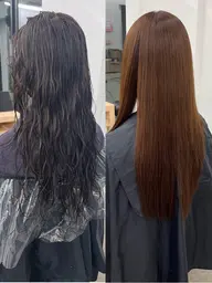 [自然なストレートヘアに🌿]ケア縮毛矯正✨✨4step/aujuaトリートメント付き！🥣