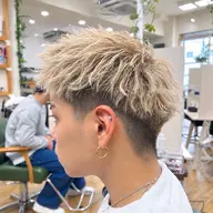 【メンズハイトーン】憧れの透明感力ラー♪カット＋ブリーチ＋カラー