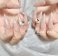 ジェルスカルプ長さだし10本・ワンホン持ち込みデザイン🎀