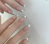 HAND✨トレンドガラスフレンチ+ハンドケア/フット変更🉑