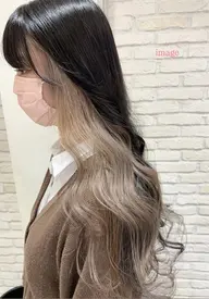 【Wカラー🤍】裾カラー,インナーカラー✧*。デザインカラーで印象を変えたい方にオススメ🪄♡.·