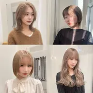 ケアブリーチダブルカラー＋透明感カラー＋カット
