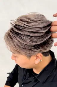 👑外国人風👑メンズカット+メンズバレイヤージュ+トリートメント+眉毛カット+スパ+セット