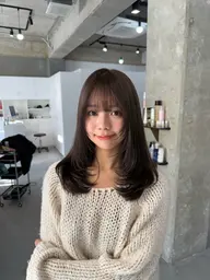 顔周りカット➕ふんわり前髪縮毛矯正