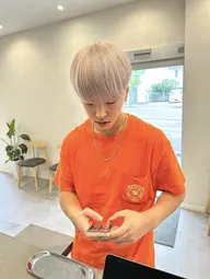 メンズカット×ケアブリーチハイトーンカラー