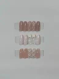 【Jrネイリスト】ワンカラー+ドットネイル（各2本）オフあり