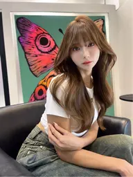 【🇨🇳ラグジュアリーコース🇰🇷】ワンホンレイヤーカット➕最高級髪質改善カラー👑➕内部補修PPTトリートメント✨