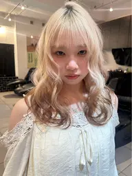 【U 24限定🔰 】ブリーチありWカラー➕トリートメント➕マイクロバブル🫧　『ミニモ学割』