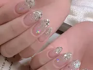 【ジェル】ギラギラ＆ホロのグラデーションネイル