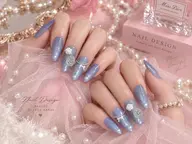 長さ出しで一気に垢抜け♡10本長さ出し+パーツ付きは+6,280円♪キラキラ盛って可愛さレベルUP♪