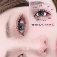 【⭐️上下LEDマツエク⭐️】(上100~180本、下30本~) フラットラッシュ 他店オフ⭕️