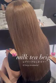 【初回】ブリーチなしWカラー+カット+超音波トリートメント