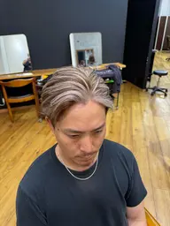⚡️【メンズ限定】⚡️白髪ボカシハイライト、バレイヤージュ(ブリーチカラー、メンズカット、メンズバレイヤージュ)