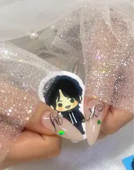 【オフ無】チップ10本長さだし🎀ワンカラー🤍マグネット.ミラー.フラッシュ可