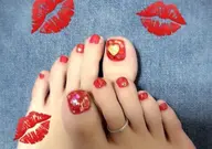フット オフ込み親指アート付き
