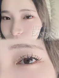 ✨️持ち通常2倍✨LEDエクステ/フラットラッシュ100本【仕上がりコーティング付き】
