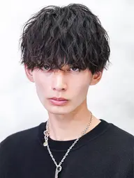 波巻きパーマ