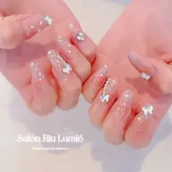 ⑤  ˚*.꒰ 透明感ちゅるん꒱.*˚🇨🇳長さだし10本+ワンカラーset🎀