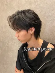 メンズカット+前髪の扱いが楽になるカルマパーマorフェザーパーマ