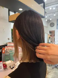 【💫さりげないおしゃれ感💫】インナーブリーチ+カット+カラー+🫧ぷるぷる美容液トリートメント付き🫧