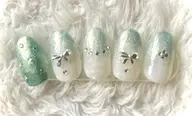 リボングラデーションネイル🎀(オフあり、甘皮ケア付)