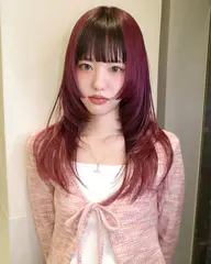 新規限定、ミニモ学割 カット+ダブルカラー #インナーカラー #ハイライト#デザインカラー#アニメカラー#暖色