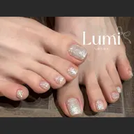 [フットネイル］うる艶仕上げ*ワンカラー/キラキララメ