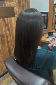 縮毛矯正＋炭酸デトックス＋根元カラー＋柔トリートメント＋超音波アイロン