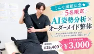 ミニモ掲載記念🌈5名限定✨️AI姿勢分析×オーダーメイド整体 ¥15,400→¥3,000