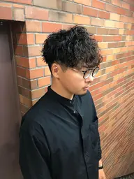 再来OK|メンズカット+波巻きパーマ