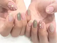 【ミニモ特別割】オフ込ぷっくり！🌼ニュアンスデザイン持ち込みネイル❤︎(ご利用は3回まで)