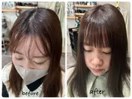 【前髪の割れ・クセが気になる方に✨】前髪クロスパーマ+トリートメント✂️