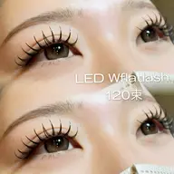 OPEN記念🌷ボリューム人気No.1✨LEDマツエク(ダブルフラットラッシュ)120束まで(オフ込み)¥7,980