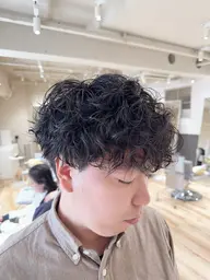 カット➕ヒラ巻きパーマ