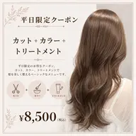 【🌟平日限定🌟】カット+カラー+超音波トリートメント ¥13,000→¥8,500