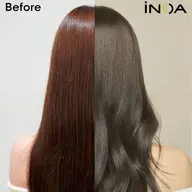 🤍【白髪ぼかし】イノアカラー×似合わせカット｜艶と透明感のある大人カラー