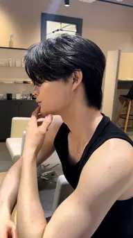 メンズウルフカット