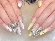 【ハンド】NO.1 オフあり💛長さだし/持ち込み+アート放題+パーツ付け放題