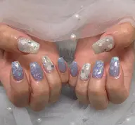 【本日限定】monthly design　nail💙（オフあり）【ケア込み/初回、当店.他店オフ無料】