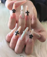 ロングネイル 長さ出し10本+アート5本