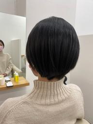 カット＋肩上ショート、肩上ボブカラー、