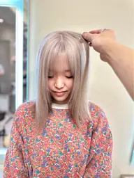 【🩵根本2cmのリタッチ🩵】カット+ブリーチリタッチ+オンカラー+3stepトリートメント
