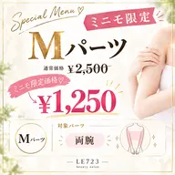 【学生・ミニモ限定】Mパーツ脱毛|両腕