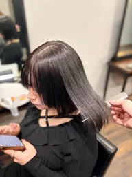 💎透明感・艶髪💎メンテナンスカット+シングルカラー+超音波3stepトリートメント付き/ブリーチなし/心斎橋