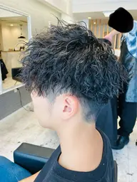 【人気No.2】デザインカット+ツイストパーマ+眉カット🔥頭皮に優しい泡パーマ🔥