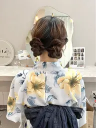 🌼【お祭り，花火大会など】浴衣ヘアセット🎐🍉🌿