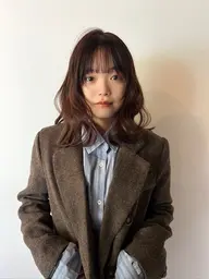 《10/7当日予約限定》肌に馴染む透明感カラー+3stepトリートメント🫒(ロング料金あり)